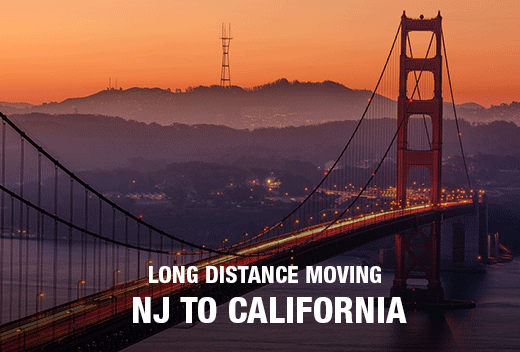 Long-distance moving service from NJ to California