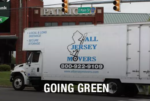 All Jersey Mover's truck promoting green energy