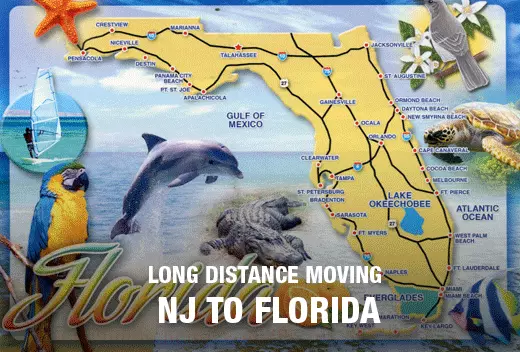 Long-distance moving service from New Jersey to Florida