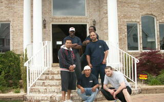 People from All Jersey Movers clicking group picture