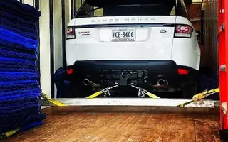 Range Rover in Moving Truck