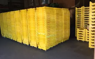 Yellow stacks for moving goods with All Jersey Movers
