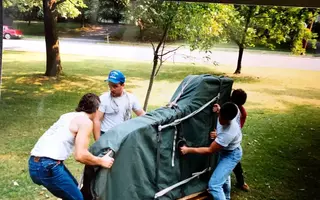 Four men of All Jersey Moving and Storage moving the Piano safely
